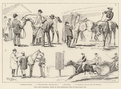 Courses de poneys et de Galloway au club de Ranelagh le jour de la course de bateaux - William Barnes Wollen